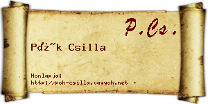 Pók Csilla névjegykártya