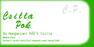csilla pok business card