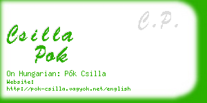 csilla pok business card